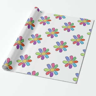 Papel De Presente Flor colorido em qualquer Impressão de cor grande