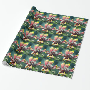 Papel De Presente Flor Congelada