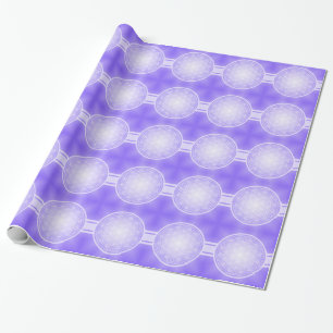 Papel De Presente Flor da Vida / Blume des Lebens - transpa branca.