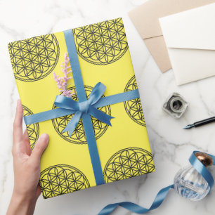 Papel De Presente FLOR DA VIDA - Símbolo de Geometria Sagrado 1