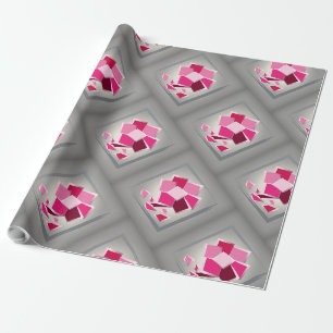 Papel De Presente flor de abstrato fuchsia