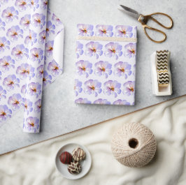 Papel De Presente Flor de aquarela azul