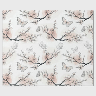 Papel De Presente Flor de Borboleta Elegante (11)