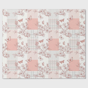 Papel De Presente Flor de Borboleta Elegante (7)