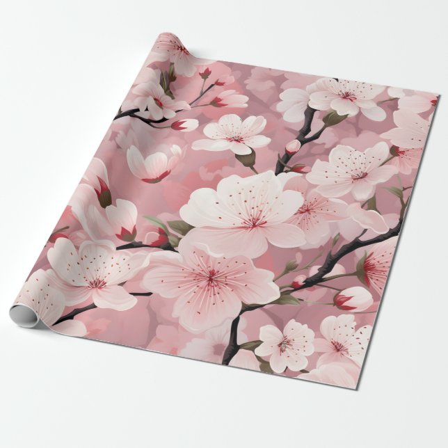Papel De Presente Flor de Cerejeira (Desenrolado)