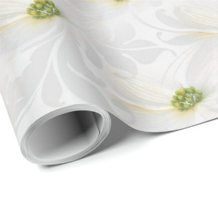 Papel De Presente Flor de Cosmos na Elegância do Casamento Branco