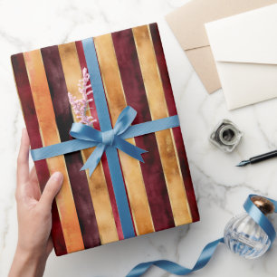 Papel De Presente Flor de Creme Dourada de Aniversário