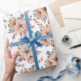Papel De Presente Flor de Mocha