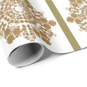 Papel De Presente Flor de ouro