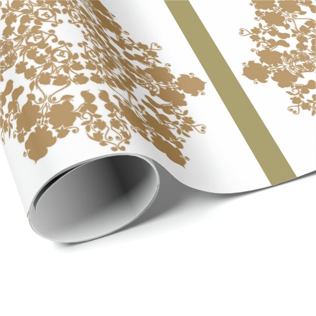 Papel De Presente Flor de ouro (Ponta do rolo)