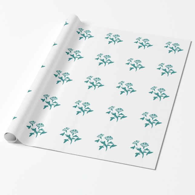 Papel De Presente Flor de Petúnia Estilizada (Desenrolado)
