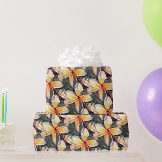 Papel De Presente Flor de Plumeria Havaiana