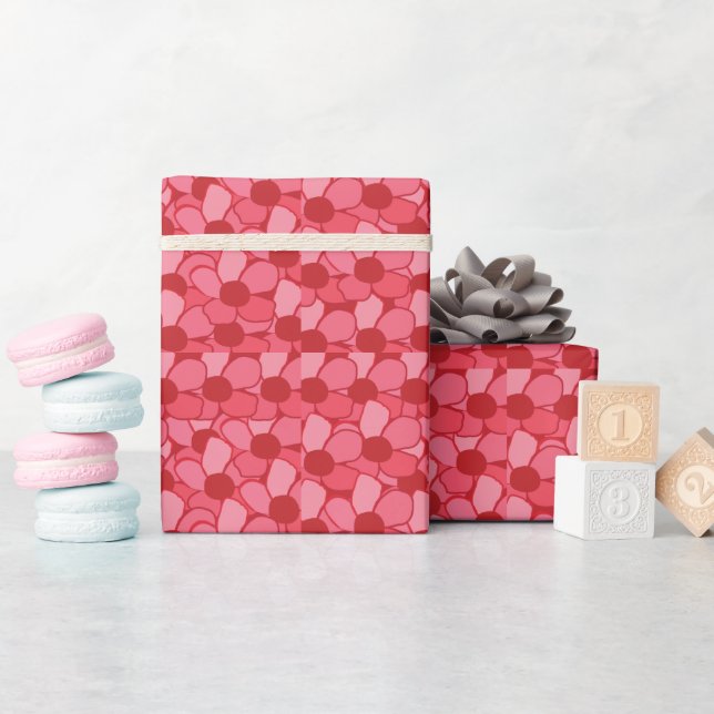 Papel De Presente Flor de Prado Flores de Primavera e Verão (Chá de bebê)