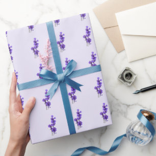 Papel De Presente Flor de Salvia Roxa Mealycup
