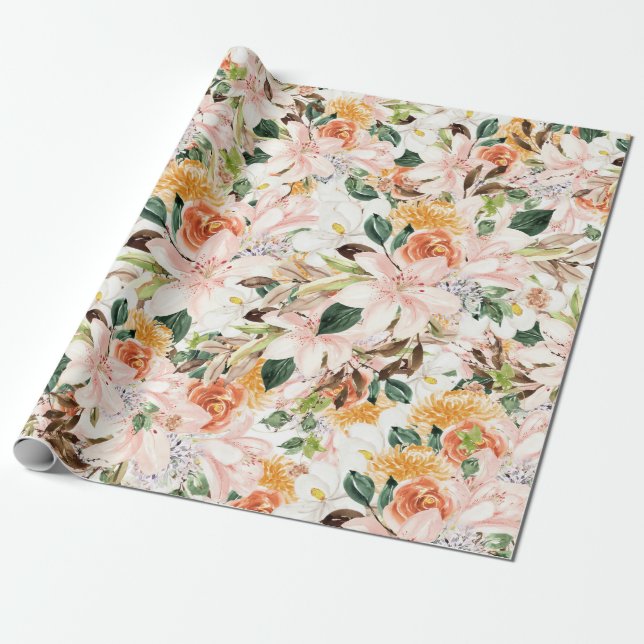 Papel De Presente Flor de Trompete (Desenrolado)