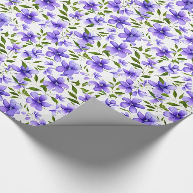 Papel De Presente Flor Diversão Roxo Único (Ponta)