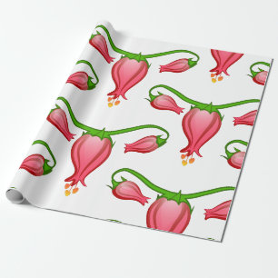 Papel De Presente flor floral de tubo falópico