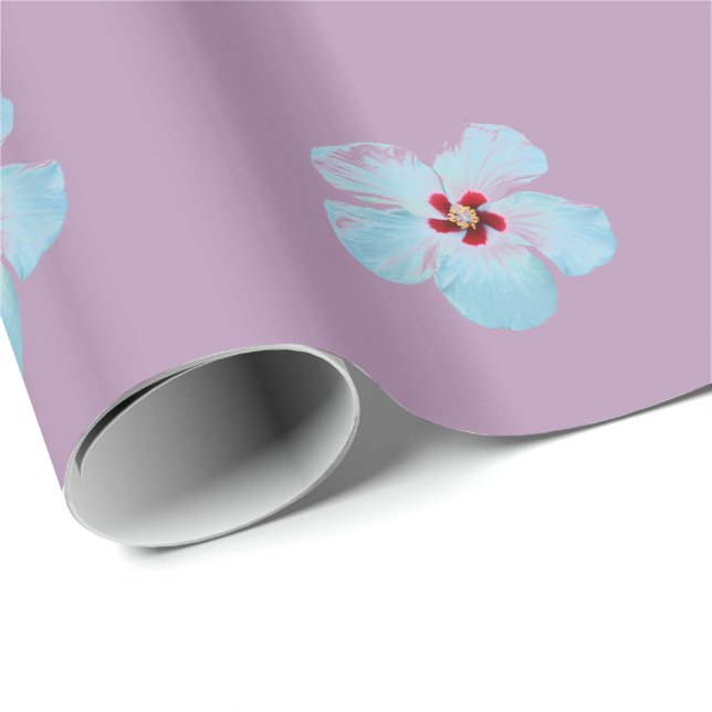 Papel De Presente Flor Hibiscus Havaiana (Ponta do rolo)