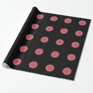 Papel De Presente Flor Mandala a rosa