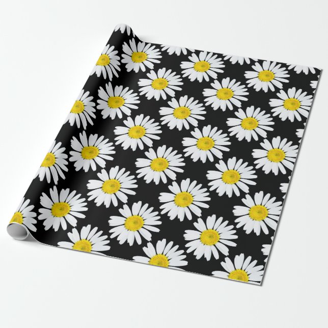 Papel De Presente Flor margarida (Desenrolado)