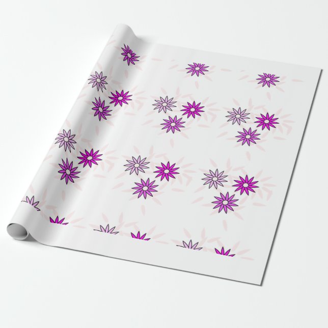 Papel De Presente Flor rosa (Desenrolado)
