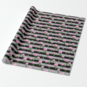Papel De Presente Flor Rosa Rosa Rosa Rosa Rosa Rosa Rosa Cor-De-Ros