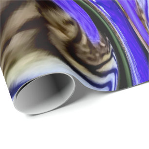 Papel De Presente Flor Roxo-Íris