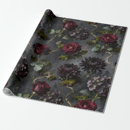 Papel De Presente Flor Temperamental Presente Floral Sombrio