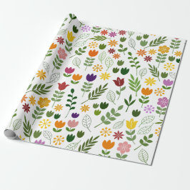 Papel De Presente Flora do estilo & teste padrão escandinavos da