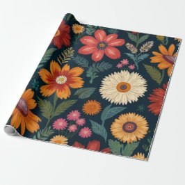Papel De Presente Florais Elegantes