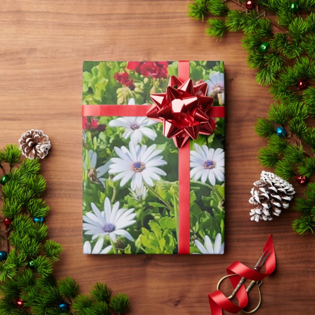 Papel De Presente Floral (Presente de Natal)