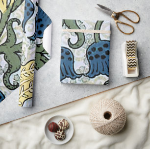 Papel De Presente Floral Blue Flowers Lily Valley Repetindo