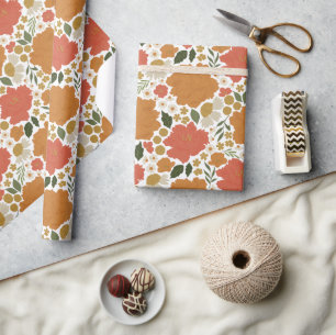 Papel De Presente Floral Brilhante