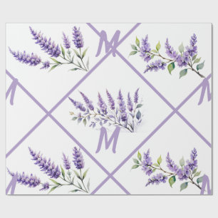 Papel De Presente floral de lavanda