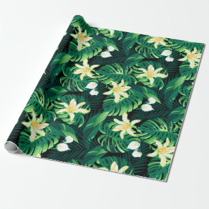Papel De Presente Floral de pelúcia tropical