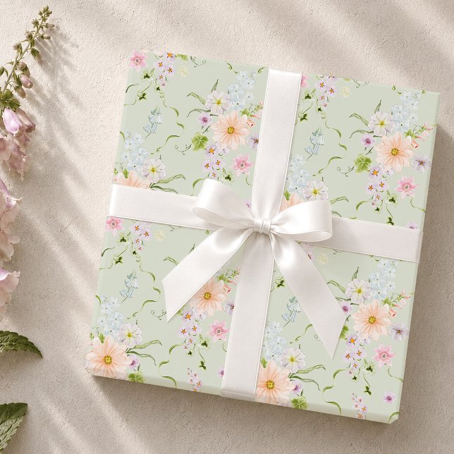 Papel De Presente Floral de Prado Inglês  (Criador carregado)