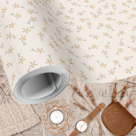 Papel De Presente Floral Delicado - Tons terrosos rústicos em ciment