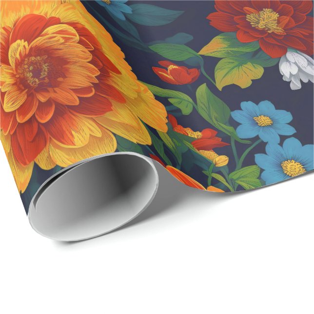 Papel De Presente Floral Fantasy All Occasion Classic (Ponta do rolo)