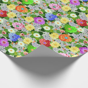 Papel De Presente Floral Garden Beauty