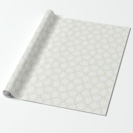 Papel De Presente Floral Geométrico Neutro Suave