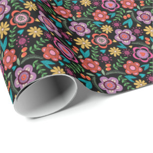 Papel De Presente Floral Gift Wrap Go Bold Bohemian Avant-Garde