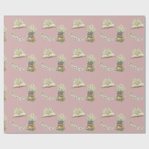 Papel De Presente Floral Literário Uma para os Livros
