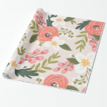 Papel De Presente Floral luxúria cora teste padrão cor-de-rosa<br><div class="desc">Floral luxúria cora teste padrão cor-de-rosa</div>