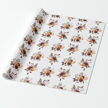 Floral Marrom e Bege