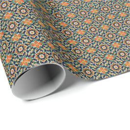 Papel De Presente Floral Mediterrâneo