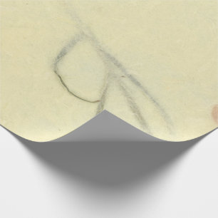 Papel De Presente Floral Natural Kraft Earth Petals Laranja Mulberry