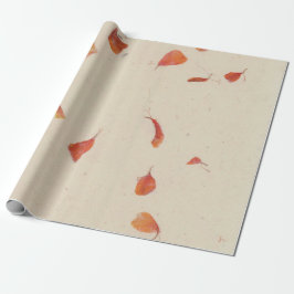Papel De Presente Floral Natural Shabby Earth Poppes Mulberry