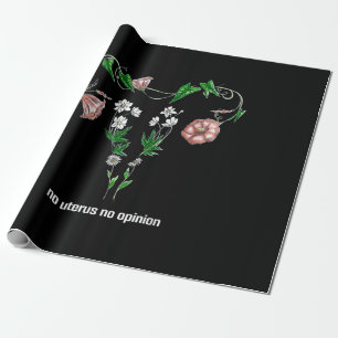 Papel De Presente Floral No Uterus No Opinião Sobre Os Direitos Da M