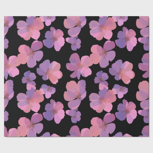 Papel de Presente Floral Ousado da Primavera (Barra)