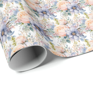 Papel De Presente Floral Pastel de Primavera